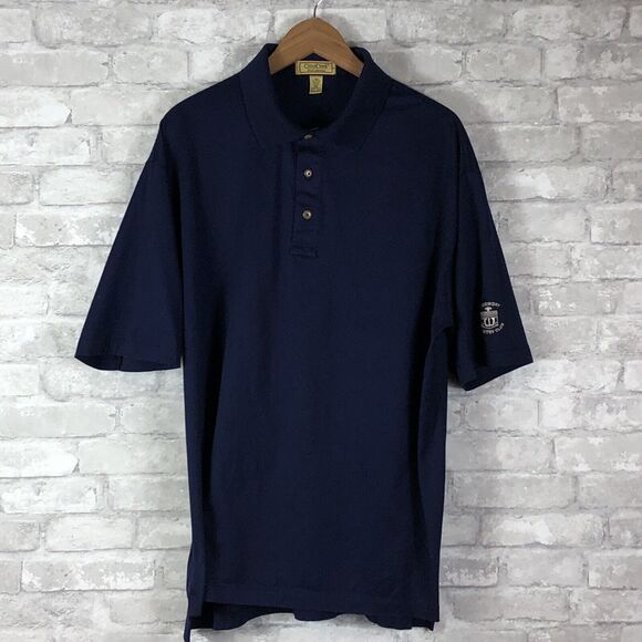 Vtg Cross Creek Pro Woodmont Country Club Navy Polo Golf XL Supima Made in USA - Picture 1 of 9